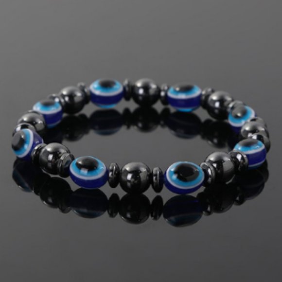 Evil Eye Bracelet,Magnetic Hematite Bracelet,Magnetic Evil Eye Bracelet,Hamsa - Picture 1 of 1